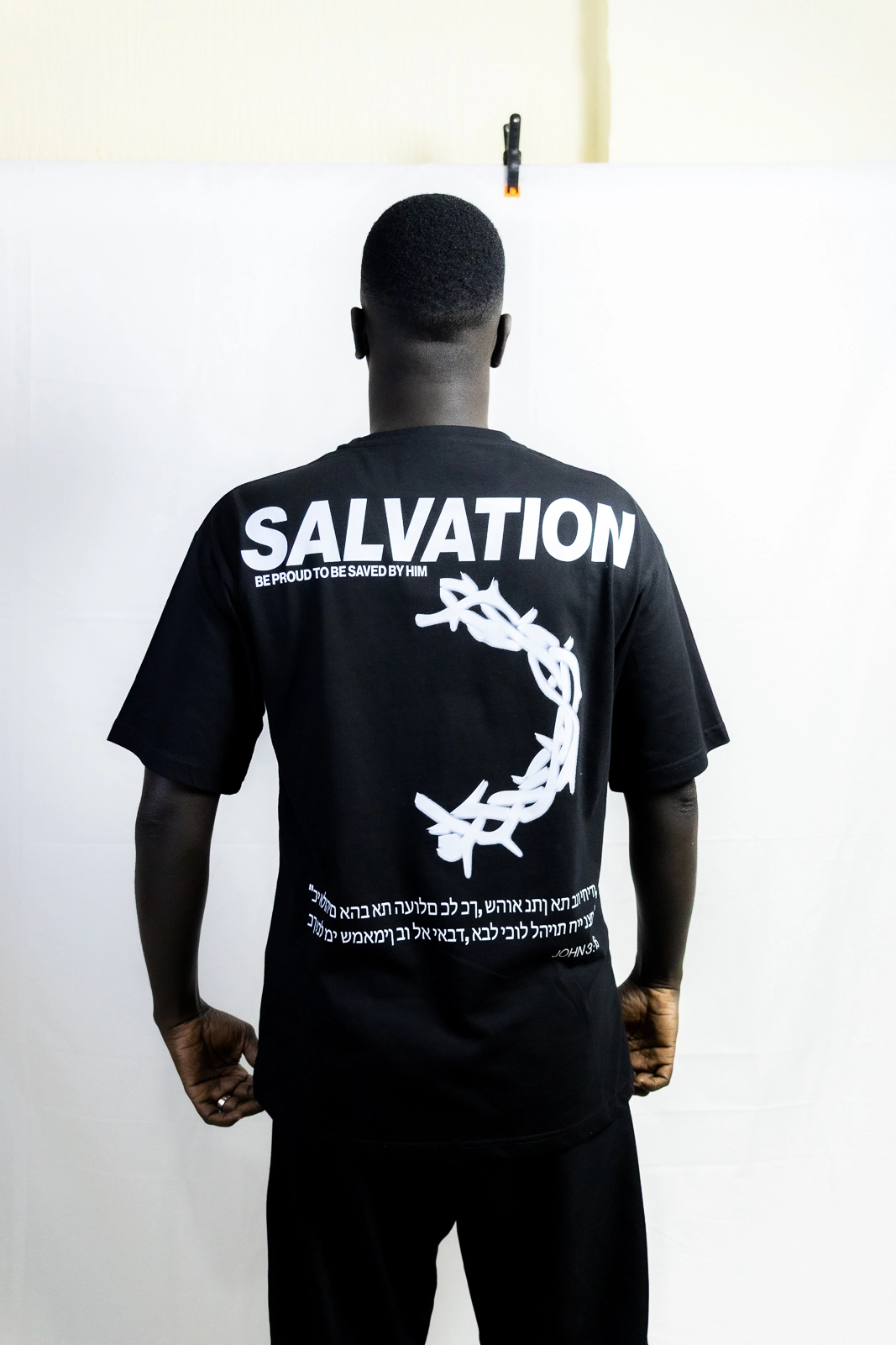 T-SHIRT NOIR SALVATION - Half Crown – Image 2